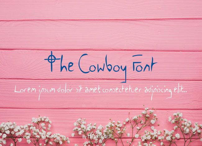 The Cowboy Font example